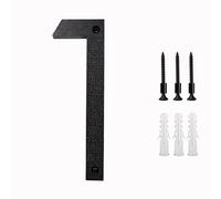 nanlyiau 3D Numéro de maison noir, Hauteur 8in/20cm grand numéro de maison épais 10 mm, matériau ABS,résistant aux intempéries et à la corrosion(ABS 8in1)