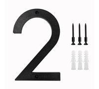 nanlyiau 3D Numéro de maison noir, Hauteur 8in/20cm grand numéro de maison épais 10 mm, matériau ABS,résistant aux intempéries et à la corrosion(ABS 8in2)