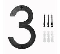 nanlyiau 3D Numéro de maison noir, Hauteur 8in/20cm grand numéro de maison épais 10 mm, matériau ABS,résistant aux intempéries et à la corrosion(ABS 8in3)