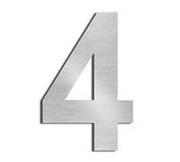 nanlyiau 4in/10.2cm numero maison numéro de maison de numéro de rue,En Acier Inoxydable Massif 304,Flottant Home Adresse Plaque(4in 4)