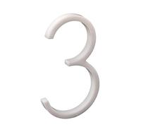 nanlyiau 5in Numéros de maison Noir Numero maison Numéro de boîte aux lettres de la rue numero adhesif Production acrylique(Blanc3)