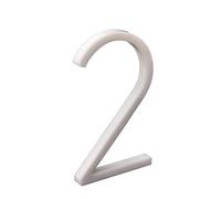 nanlyiau 5in Numéros de maison Noir Numero maison Numéro de boîte aux lettres de la rue numero adhesif Production acrylique(Blanc2)