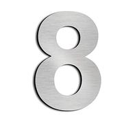 nanlyiau 6in/15.3cm numero maison numéro de maison de numéro de rue,En Acier Inoxydable Massif 304,Flottant Home Adresse Plaque(6in 8)