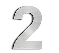 nanlyiau 6in/15.3cm numero maison numéro de maison de numéro de rue,En Acier Inoxydable Massif 304,Flottant Home Adresse Plaque(6in 2)