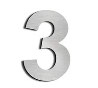 nanlyiau 6in/15.3cm numero maison numéro de maison de numéro de rue,En Acier Inoxydable Massif 304,Flottant Home Adresse Plaque(6in 3)