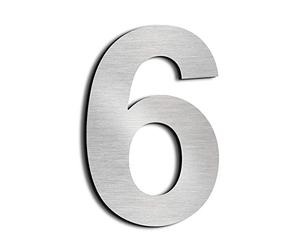 nanlyiau 6in/15.3cm numero maison numéro de maison de numéro de rue,En Acier Inoxydable Massif 304,Flottant Home Adresse Plaque(6in 6/9)