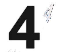 nanlyiau 6in/153mm numéro maison noir muméro de maison numéro maison adhésif fait de solides inoxydable SUS304(paste bl 6in4)