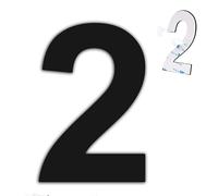 nanlyiau 6in/153mm numéro maison noir muméro de maison numéro maison adhésif fait de solides inoxydable SUS304(paste bl 6in2)