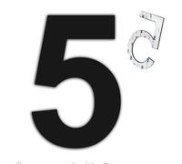 nanlyiau 6in/153mm numéro maison noir muméro de maison numéro maison adhésif fait de solides inoxydable SUS304(paste bl 6in5)