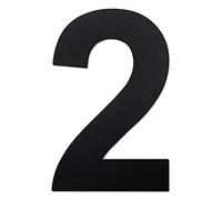 nanlyiau Numero Maison 4in/10.2cm Numéro de Maison Moderne NOIR- Acier inoxydable brossé fait de solides 304.Aspect flottant(black 4in2)