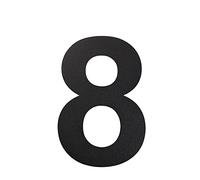 nanlyiau Numero Maison 8in/20.5cm Numéro de Maison Moderne NOIR- Acier inoxydable brossé fait de solides 304.Aspect flottant(black 8in8)