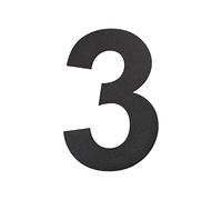 nanlyiau Numero Maison 8in/20.5cm Numéro de Maison Moderne NOIR- Acier inoxydable brossé fait de solides 304.Aspect flottant(black 8in3)