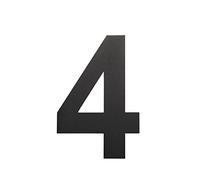 nanlyiau Numero Maison 8in/20.5cm Numéro de Maison Moderne NOIR- Acier inoxydable brossé fait de solides 304.Aspect flottant(black 8in4)