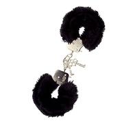 Nanma 160031 Menottes en Métal et Peluche Noir