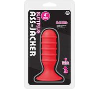 Nanma Plug Anal Ass Jacker avec Ventouse en Silicone Rouge 10 cm