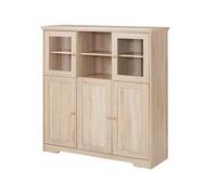 Nanna - Buffet Haut Avec 5 Portes Effet Chêne