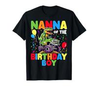 Nanna Of The Birthday Boy Dinosaure T-Rex Monster Truck T-Shirt