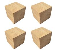 NANNAN3360 4 Rehausseurs de Lit Rehausseurs de Meubles en Bois Massif Supporte Jusqu'à 500 kg Pieds de Support de Canapé Élévateurs de Tables Carrées Appareil Augmenté (12 × 12 × 3cm)