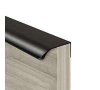 NANNAN3360 Poignées de Cuisine Noires Alliage D'aluminium Poignée Invisible Porte de Meubles Poignées de Tirage Tiroirs D'armoire Tirer Commodes de Chambre à Coucher, avec Vis (Length 200mm)