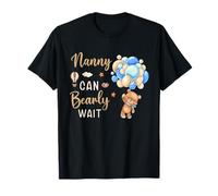Nanny Can Bearly Wait Bear Genre Neutral Boy Baby Shower T-Shirt