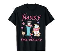Nanny in Onderland, fête de thé en Famille pour Le 1er Anniversaire d'une Fille T-Shirt