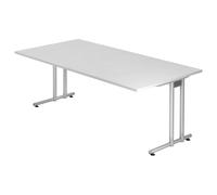 NANO 2E S | Bureau - 200 x 100 Blanc/Argent