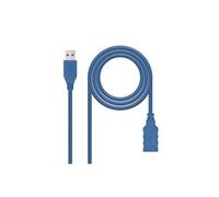 Nano Cable 10.01.0902-BL - Câble d'extension USB 3.0, mâle-Femelle, Bleu, 2mts