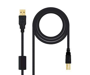Nano Cable 10.01.1202 Câble USB 2.0 avec ferrite type A mâle vers B mâle Noir