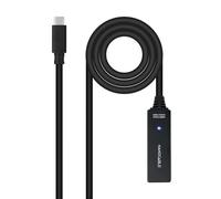 Nano Cable 10.01.1311 - Câble USB 3.2 avec amplificateur type C/M-C/H, 5 m, noir