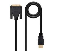 Nano Cable 10.15.0502 - Cable DVI a HDMI, DVI/M-HDMI A/M, (1.8 mètres), couleur noir