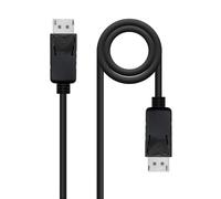 Nano Cable 10.15.2700 - Câble DisplayPort 1.2 CCS (avec conducteurs en acier avec revêtement en cuivre), mâle-mâle, 4K@144Hz, 21,6 Gbps, 0,5 m, noir