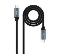 Nano Cable Câble USB 3.2 Gen2x2 20Gbps 5A/100W 4K/60Hz USB-C/M-USB-C/M, Noir, 1 m