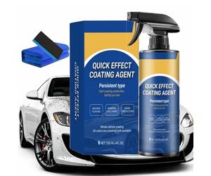Nano Ceramic Coating Spray for Cars - Quick Effect Paint Protection, Waterless Wash & Polish | Hydrophobic Shield | Safe on All Surfaces | UV & Scratch Resistant (Set D)