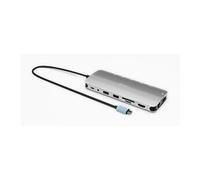 i-tec Station d'accueil USB-C 4K Metal Nano - 2 ports HDMI, 4 ports USB-C (10 Gbps), 1 port USB-A (10 Gbps), 2 ports USB-A 2.0, audio, SD/TF, LAN 1 Gbps, PD 3.1 (140 W) avec bloc d'alimentation