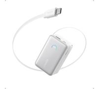 Nano External Battery 10000mah With Retractable Instacord Cable 70cm, Compact Power Bank 45w Max Power Bank, Smart Display, For Iphone 16 Pro Max, Ipad, Galaxy, Pixel