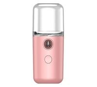 Nano Facial Mist Sprayer Mini Handy Cool Mist Sprayer avec USB Atomization Facial Steamer pour L'hydratation du Visage, les Extensions de Cils, le Maquillage (Rose)