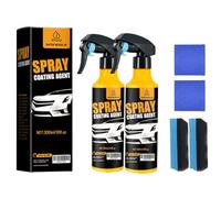 Nano Hydrophobic Ceramic Coating-Spray Coating Agent 300ml Car Kit Easy-to-Spray Auto Paint Protection Includes Microfiber Cloth for Vehicle Shine & Protection (2pcs)