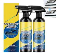Nano Quick Coat Restore Coating Lot de 2 sprays de revêtement à effet rapide pour voiture 120 ml 3 en 1 Advanced Nano Spray Auto pour brillance et protection, spray de polissage longue durée