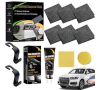 Nano Sparkle Lingettes anti-rayures, chiffon Nano Sparkle original, chiffon Nanosparkle, pour l'entretien de la peinture de tous les types de véhicules (1 boîte + 1 crème à gratter)