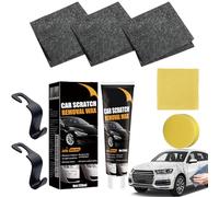 Nano Sparkle Lingettes anti-rayures, chiffon Nano Sparkle original, chiffon Nanosparkle, pour l'entretien de la peinture de tous les types de véhicules (3 pièces + 1 crème à gratter)