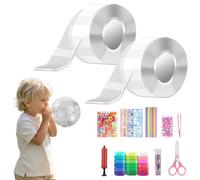 Nano Tape，2 Rouleaux de Ruban adhésif Transparent Polyvalent pour Affiches DIY, à fabriquer soi-même, pour Faire des Bulles et se détendre (3 mètres)