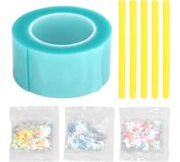 Nano Tape Bubble Kit avec pailles et remplissages décoratifs DIY ballons en caoutchouc double face pour filles garçons enfants Bleu