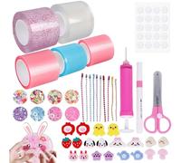 Nano Tape Bubble Kit de 71 rubans adhésifs double face pour enfants - Super élastiques - Avec autocollants - Kit de bricolage pour filles et garçons