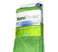 Nano Towels La serviette respectueuse de l'environnement sans produits chimiques. Comme à la télé! La technologie de tissu révolutionnaire se nettoie avec de l'eau seulement. Elle remplace les serviettes en papier, les éponges, les chiffons de nettoyage, les lingettes, le chiffon de nettoyage en microfibre et les nettoyants chimiques toxiques. Plus sûr, plus sain et plus écologique pour enfants et bébés. Utilisation en serviettes de bain, chiffon de cuisine et torchons à vaisselle. 35,6 x 35,6 cm 4 Ct