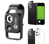 Nano Zoom 200x pour iPhone, microscope de poche 200x, mini microscope avec polariseur, lentille à clipser de haute technologie, plus stable et plus clair