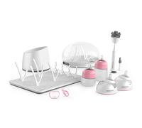 Nanobebe Ensemble d'alimentation et de nettoyage ultime pour lait maternel et lait maternisé, essentiels de nettoyage et d'apaisement, cadeau de liste de naissance, pour nouveau-né, nourrisson et bébé
