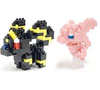 nanoblock Lot de 2 ensembles - Umbreon (Blacky au Japon) et Mew - Personnages Pokémon réglables (importé du Japon)