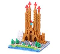 Nanoblock - Sagrada Familia - Ensemble de Puzzle 3D de Micro-Blocs de Construction - Barcelona Miniature - 2660 Pièces