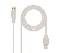 Nanocable Câble USB 2.0 10.01.0303 mâle-mâle beige 2 m