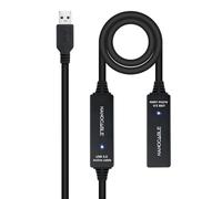 NANOCABLE 10.01.0312 - Rallonge USB 3.0 avec amplificateur, type A/M-A-A/F, 10m